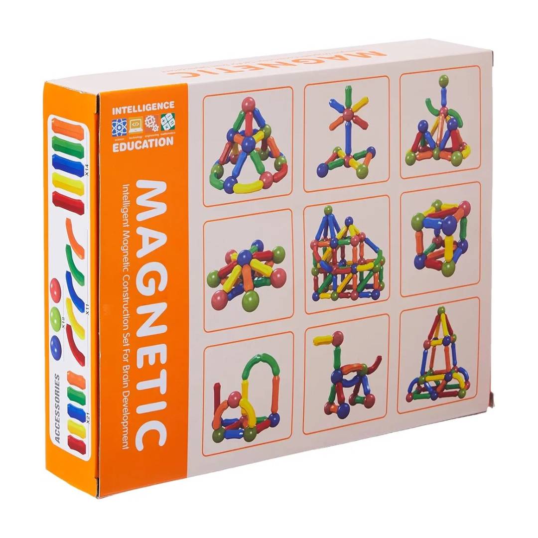 42-Piece Magnetic Bar Toy Set – Fun & Creative STEM Building Blocks for Kids