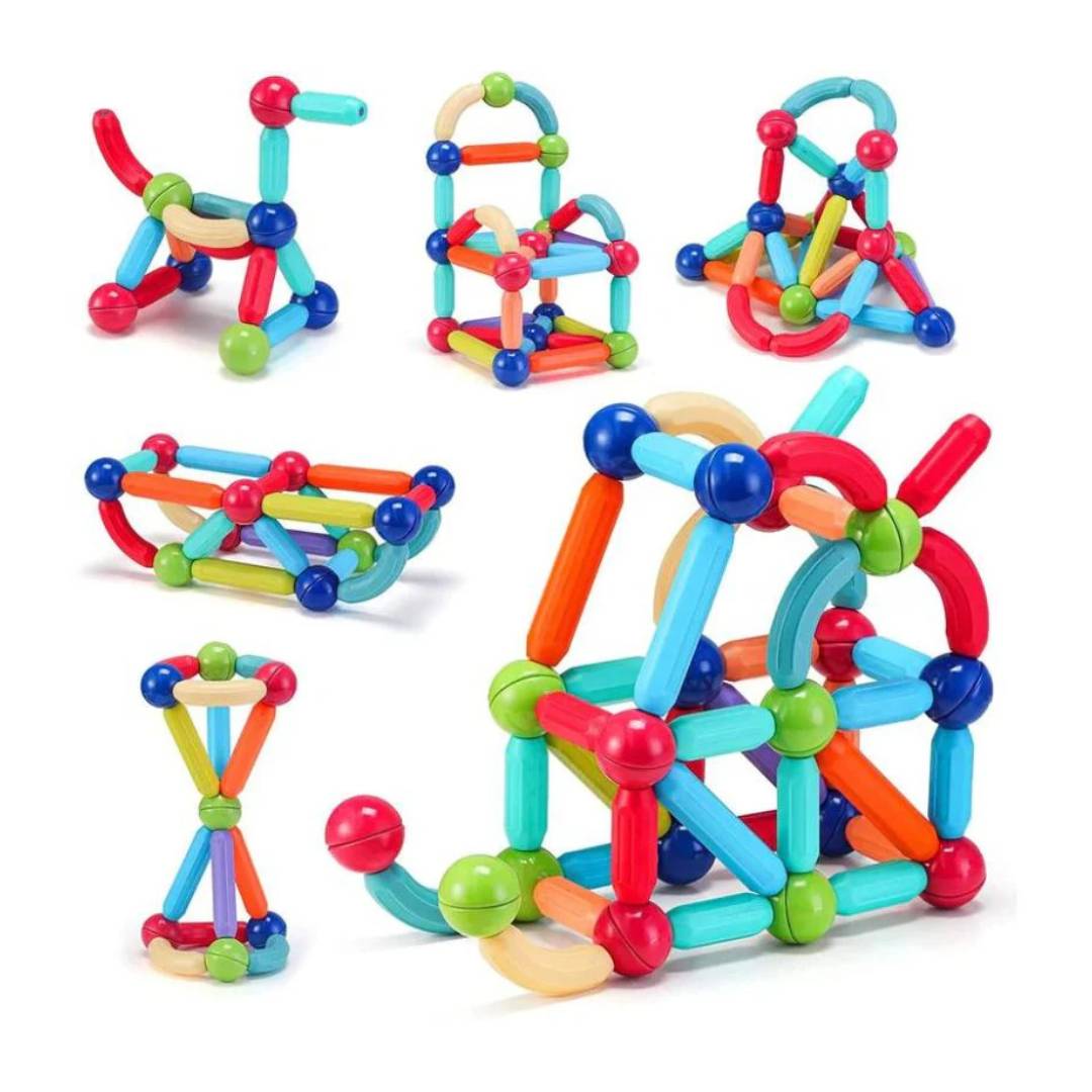 42-Piece Magnetic Bar Toy Set – Fun & Creative STEM Building Blocks for Kids
